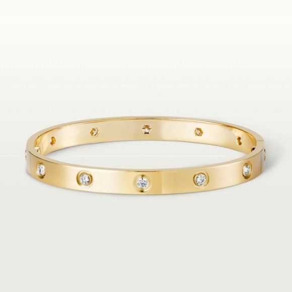 Bracelet 18k Gold Filled Screw Bangle - Picture 4 of 9
